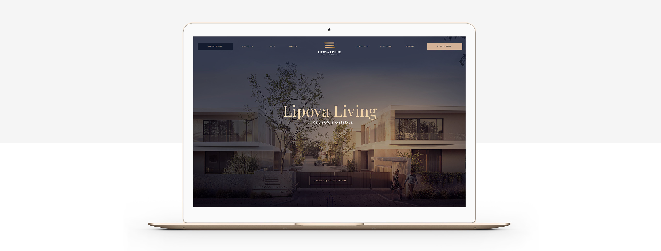 projekt strony www - osiedle mieszkaniowe - inwestycja deweloperska Lipova Living